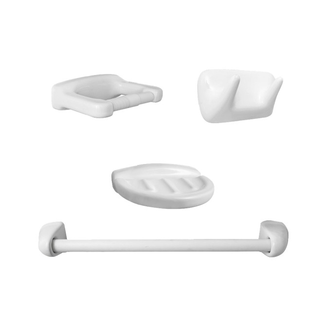 KIT ACCESORIOS BANO 4 PZAS ABS BLANCO – VALVOSANITARIA S.A.